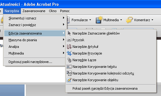Zaawansowana edycja Zaawansowana edycja