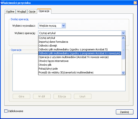 Właściwości przycisku Właściwości przycisku