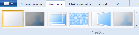 Windows Live Movie Maker - efekty przejścia pomiędzy slajdami